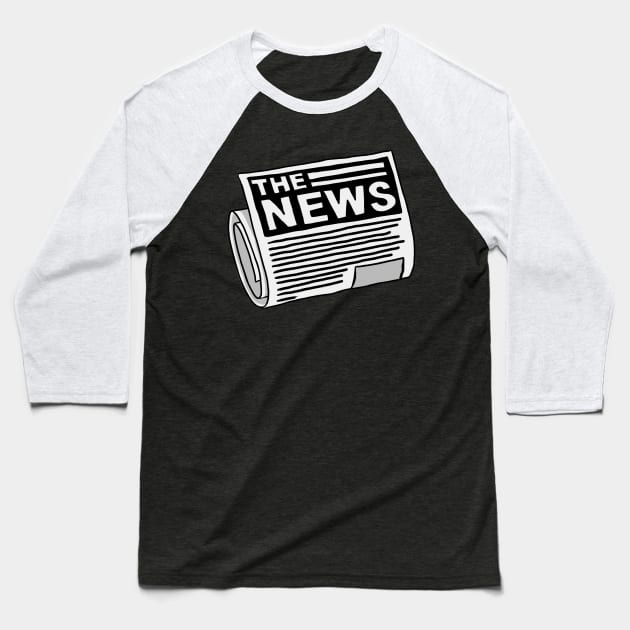 Newspaper News Journalist Baseball T-Shirt by fromherotozero